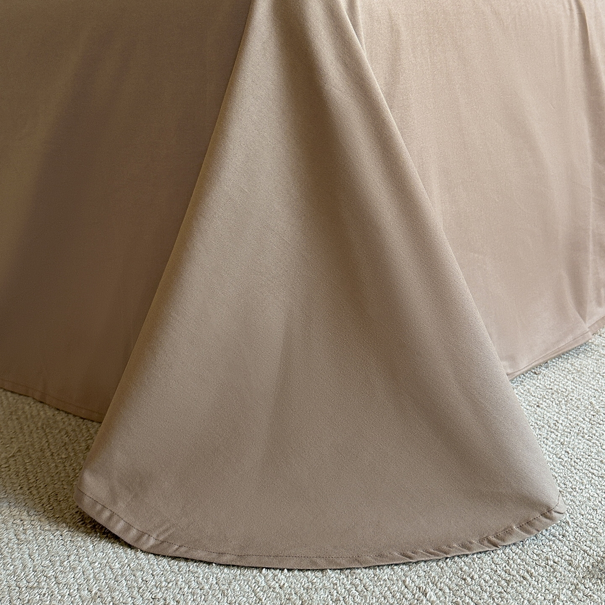 91家纺网 家纺一手货源 找家纺 慕晨 2025新款全棉提花磨毛四件套高级简奢款中高端4件套直播热款 棉语-卡其