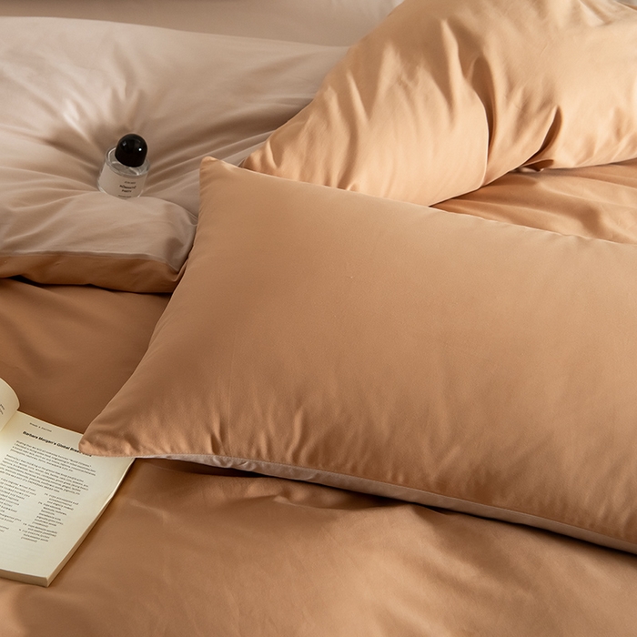 91家纺网 家纺一手货源 找家纺 Mr.pig猪先生水洗棉 2025新款贡缎长绒棉全棉纯棉贡缎磨毛单被套150*200*230加大单被套学生 太妃棕+奶茶香槟