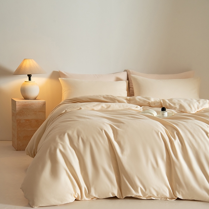 Mr.pig猪先生水洗棉 2025新款贡缎长绒棉全棉纯棉贡缎磨毛单被套150*200*230加大单被套学生 透玉粉