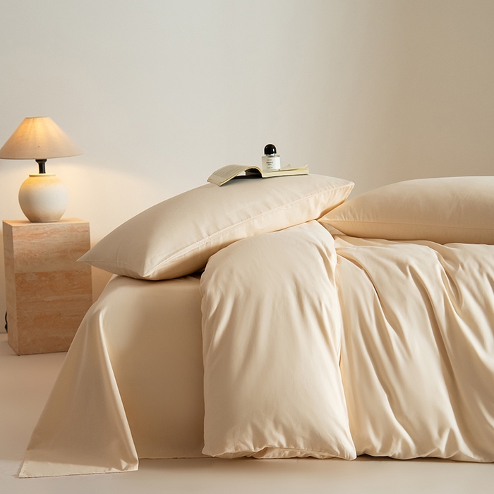 91家纺网 家纺一手货源 找家纺 Mr.pig猪先生水洗棉 2025新款贡缎长绒棉全棉纯棉贡缎磨毛单被套150*200*230加大单被套学生 透玉粉