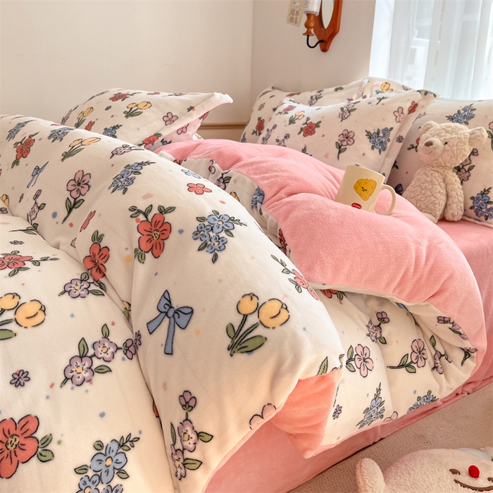 91家纺网 家纺一手货源 找家纺 （总）寻米 2025新款高克重加厚保暖牛奶绒四件套-第二批