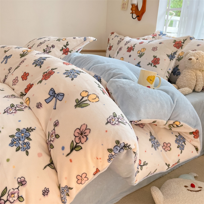 91家纺网 家纺一手货源 找家纺 （总）寻米 2025新款高克重加厚保暖牛奶绒四件套-第二批