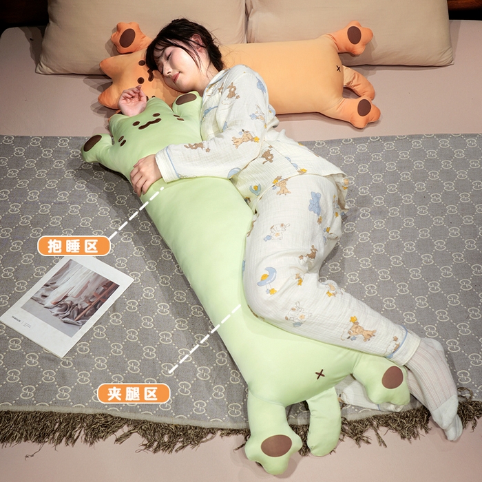 91家纺网 家纺一手货源 找家纺 仟亿莱 2025新款冰丝烤面包长条睡觉抱枕 枕头枕芯 抹茶长条烤面包