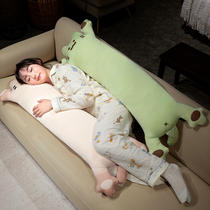 91家纺网 家纺一手货源 找家纺 仟亿莱 2025新款冰丝烤面包长条睡觉抱枕 枕头枕芯 组合图仅供参考不可下单