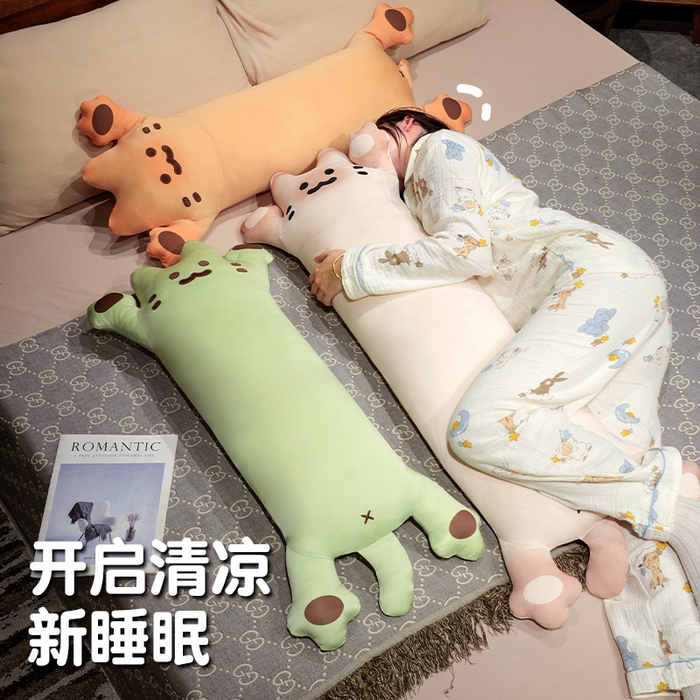 91家纺网 家纺一手货源 找家纺 仟亿莱 2025新款冰丝烤面包长条睡觉抱枕 枕头枕芯 组合图仅供参考不可下单