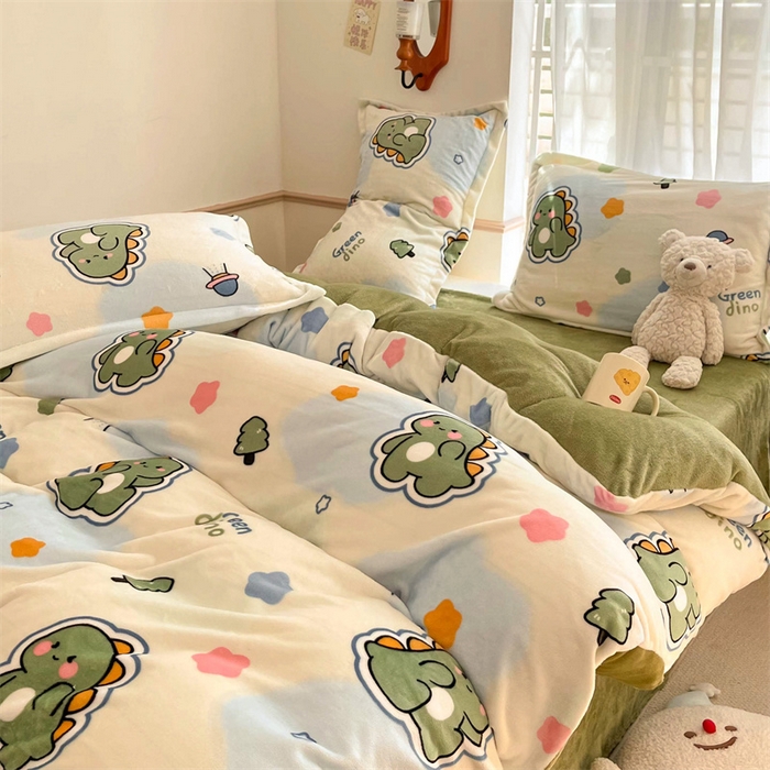 91家纺网 家纺一手货源 找家纺 （总）寻米 2025新款高克重加厚保暖牛奶绒四件套-第二批