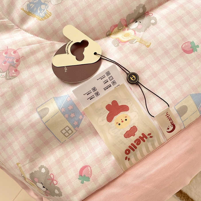 91家纺网 家纺一手货源 找家纺 梵克保罗 2025新款全棉夏被碎花卡通小清新简约纯棉夏凉被夏被四件套三件套 小不点们