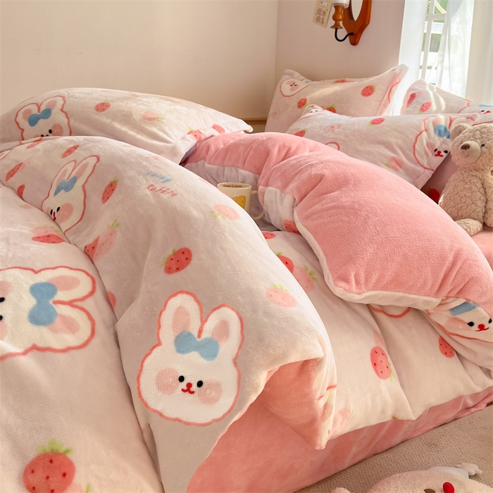 91家纺网 家纺一手货源 找家纺 （总）寻米 2025新款高克重加厚保暖牛奶绒四件套-第二批