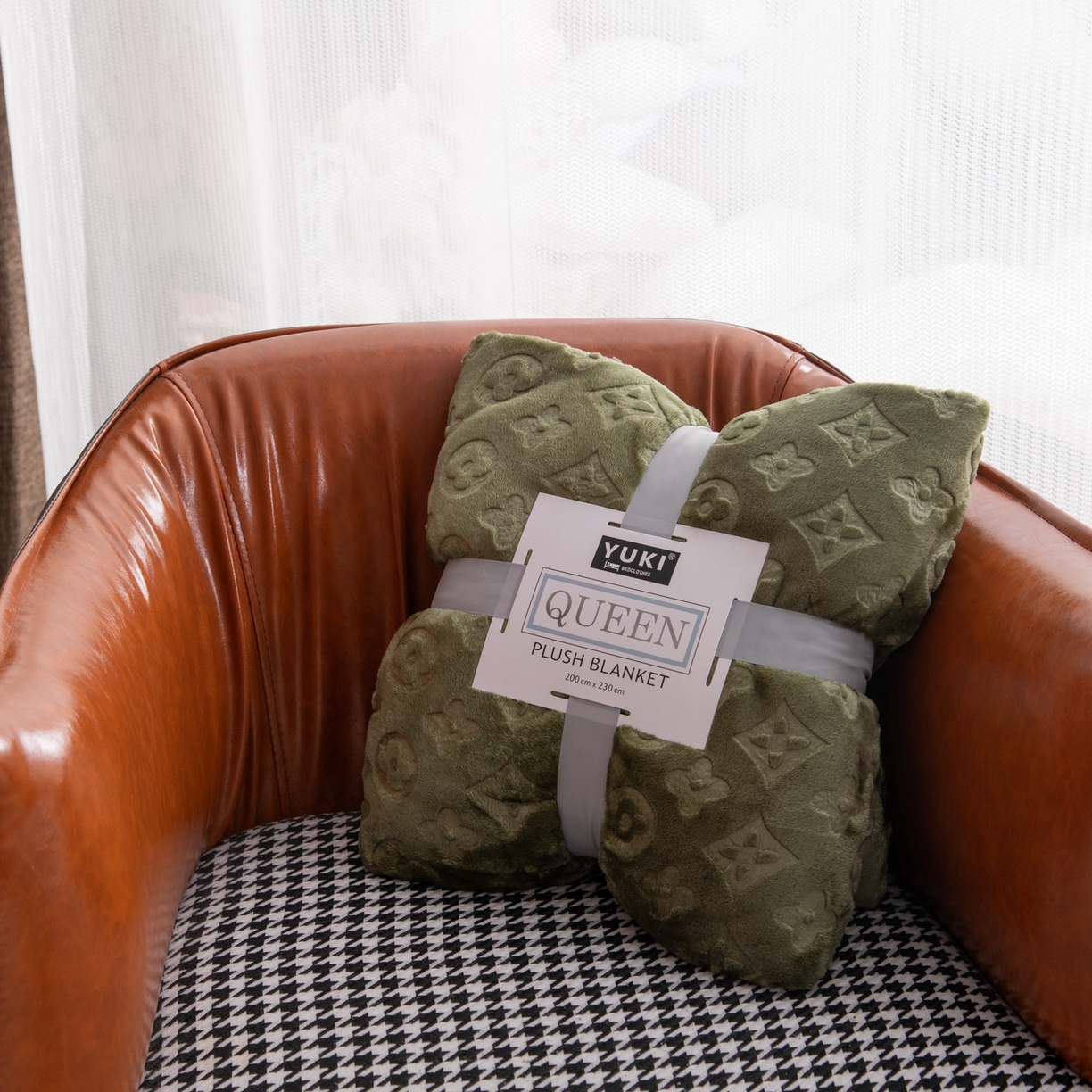 91家纺网 家纺一手货源 找家纺 梵克保罗 2025新款3D立体印花四季盖毯400克 3D绿