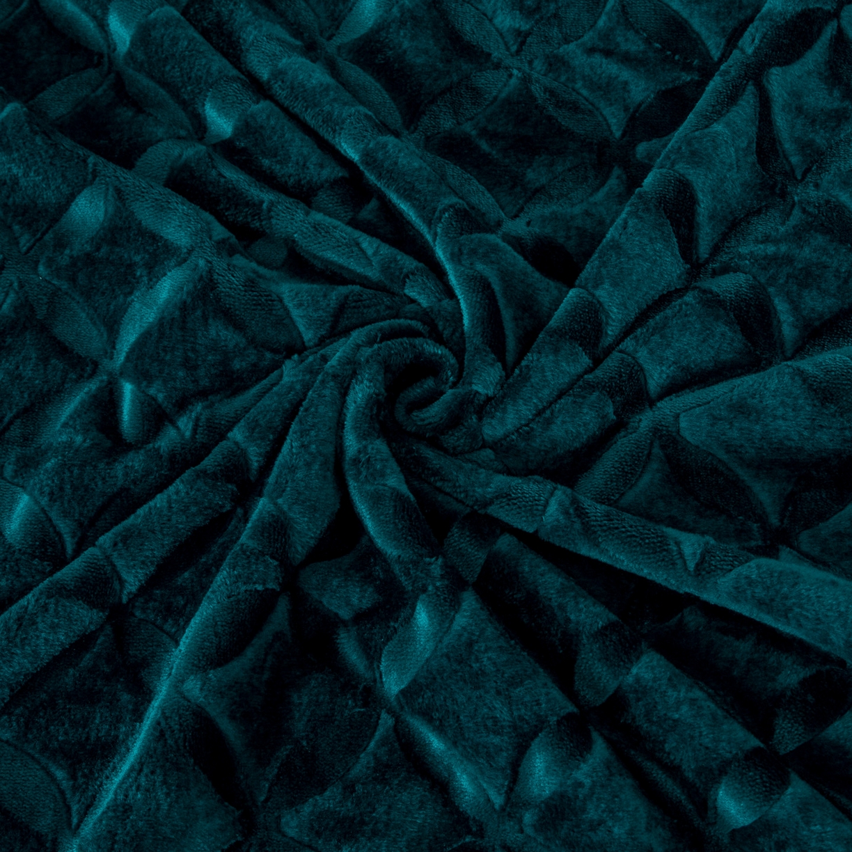 91家纺网 家纺一手货源 找家纺 梵克保罗 2025新款3D立体印花四季盖毯400克 铜钱孔雀绿