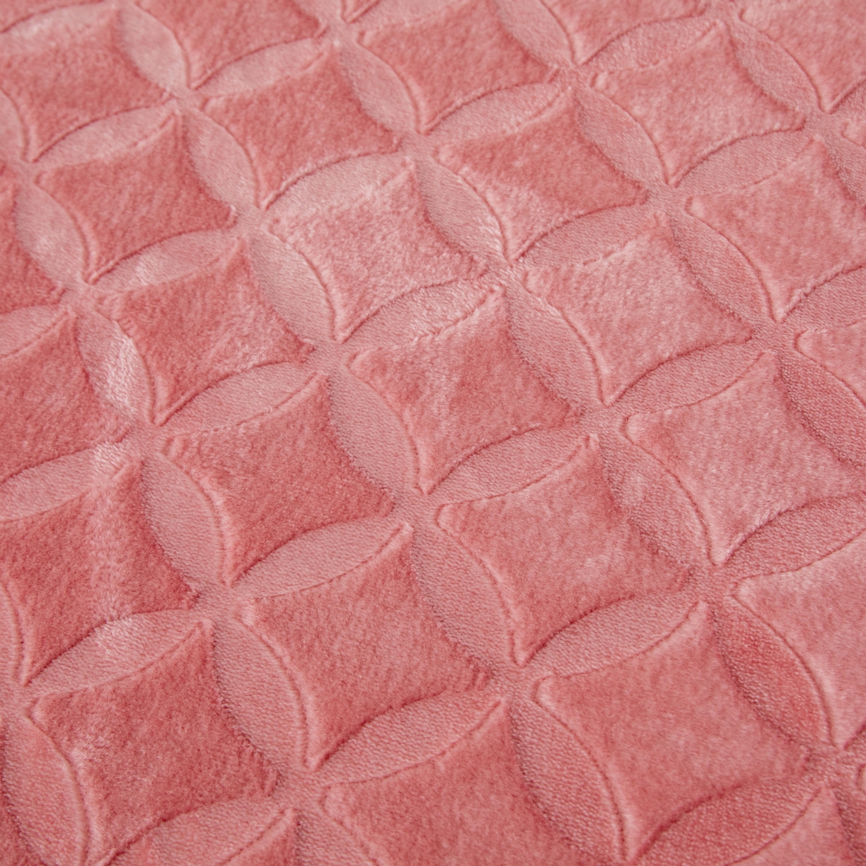 91家纺网 家纺一手货源 找家纺 梵克保罗 2025新款3D立体印花四季盖毯400克 铜钱粉