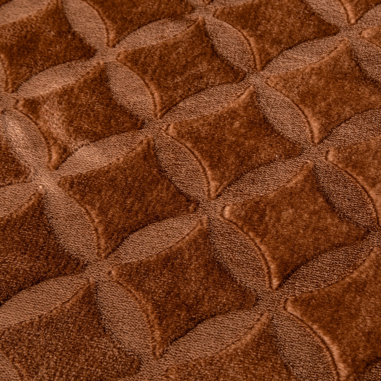 91家纺网 家纺一手货源 找家纺 梵克保罗 2025新款3D立体印花四季盖毯400克 铜钱咖啡