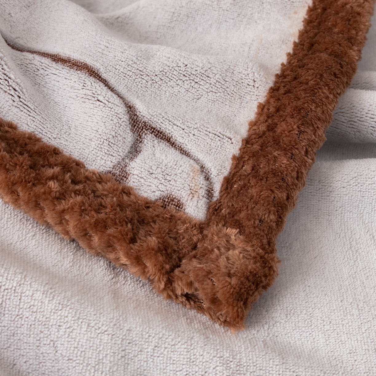 91家纺网 家纺一手货源 找家纺 梵克保罗 2025新款3D雕花加厚牛奶绒剪花毛毯 咖啡熊