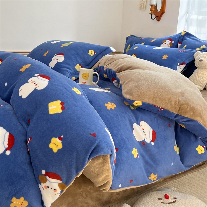 91家纺网 家纺一手货源 找家纺 （总）寻米 2025新款高克重加厚保暖牛奶绒四件套-第二批