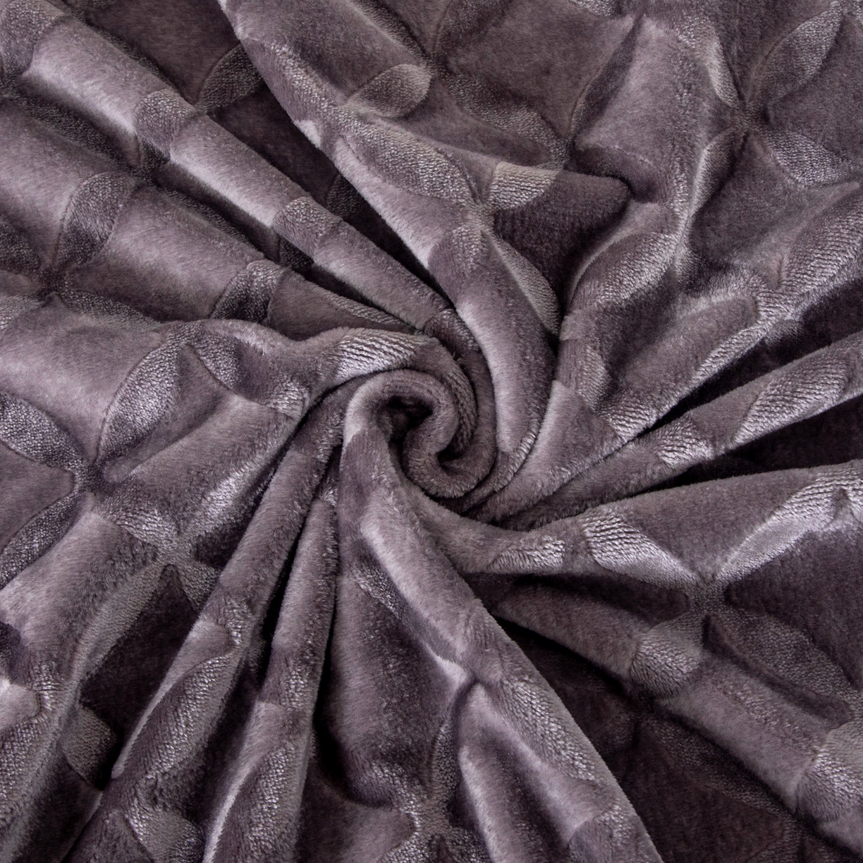 91家纺网 家纺一手货源 找家纺 梵克保罗 2025新款3D立体印花四季盖毯400克 铜钱灰