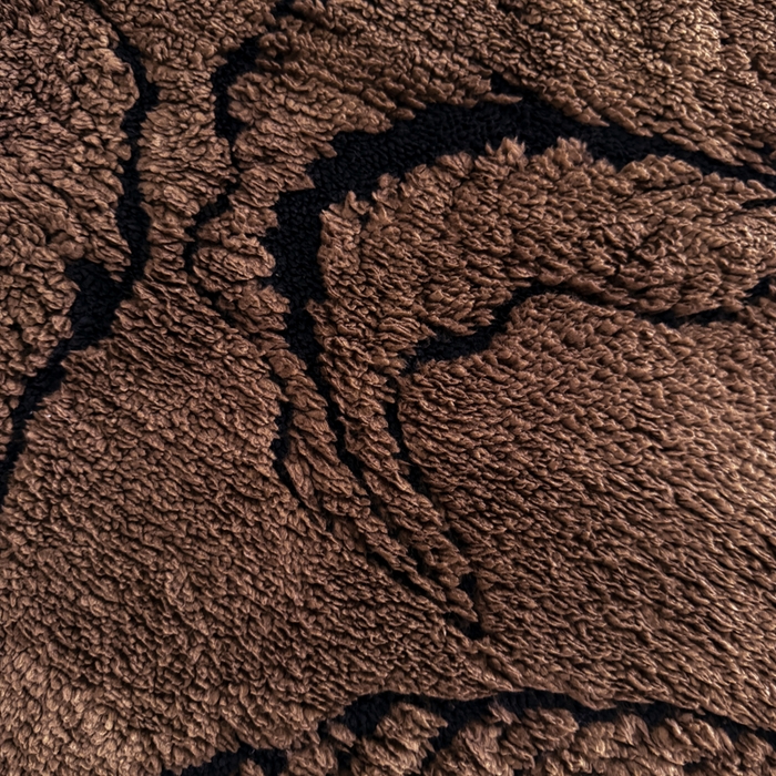 91家纺网 家纺一手货源 找家纺 梵克保罗 2025新款双层阳离子叶子提花塔芙绒羊羔绒跨境双层毛毯盖毯毯子 叶子咖色