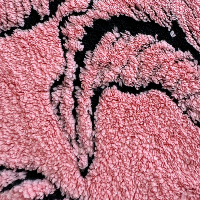 91家纺网 家纺一手货源 找家纺 梵克保罗 2025新款双层阳离子叶子提花塔芙绒羊羔绒跨境双层毛毯盖毯毯子 叶子粉色