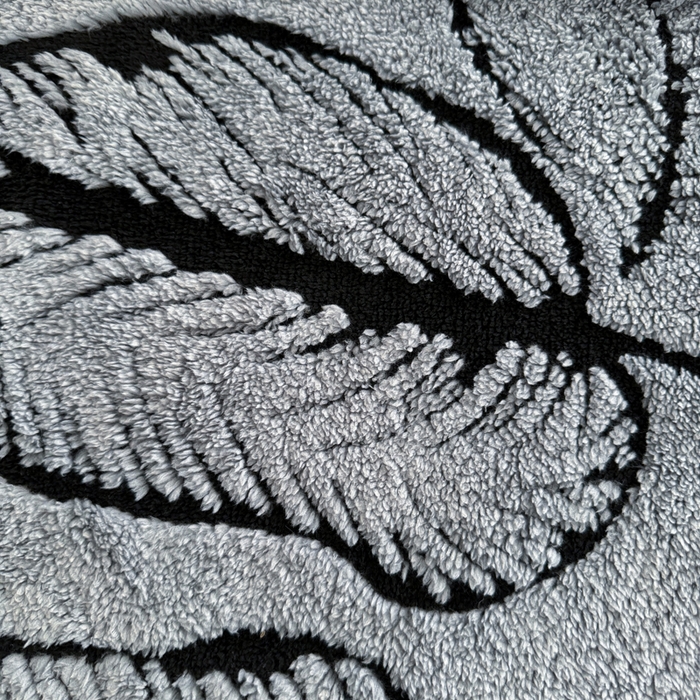 91家纺网 家纺一手货源 找家纺 梵克保罗 2025新款双层阳离子叶子提花塔芙绒羊羔绒跨境双层毛毯盖毯毯子 叶子灰色