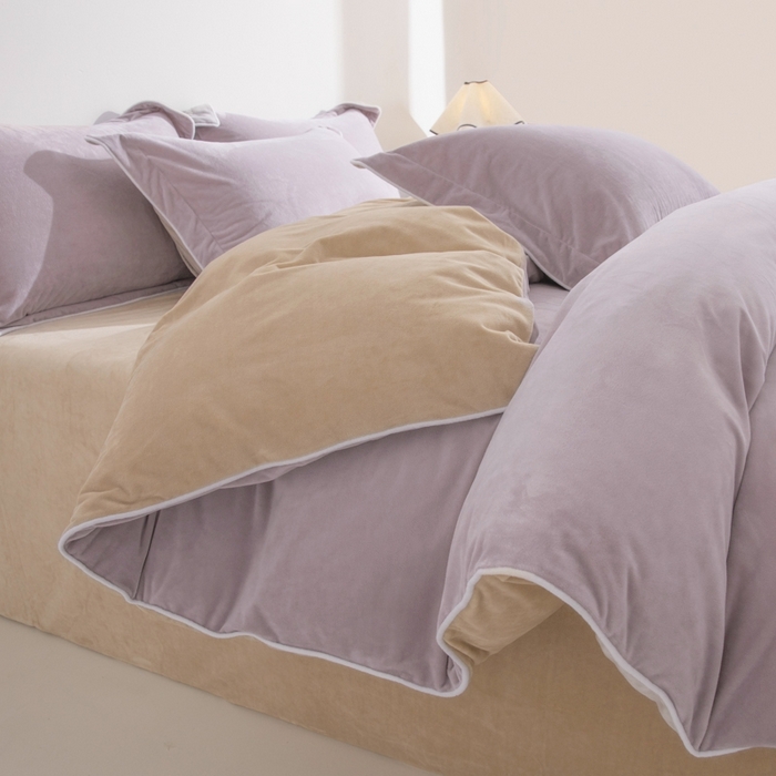 91家纺网 家纺一手货源 找家纺 （总）ONE TWO ONE 121 新品【婴儿绒四件套】2025毛毯被子四件套单件床单被套床笠珊瑚绒牛奶绒冬被法兰绒兔毛绒