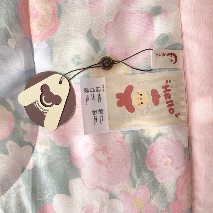 91家纺网 家纺一手货源 找家纺 梵克保罗 2025新款全棉夏被碎花卡通小清新简约纯棉夏凉被夏被四件套三件套 郁金花开