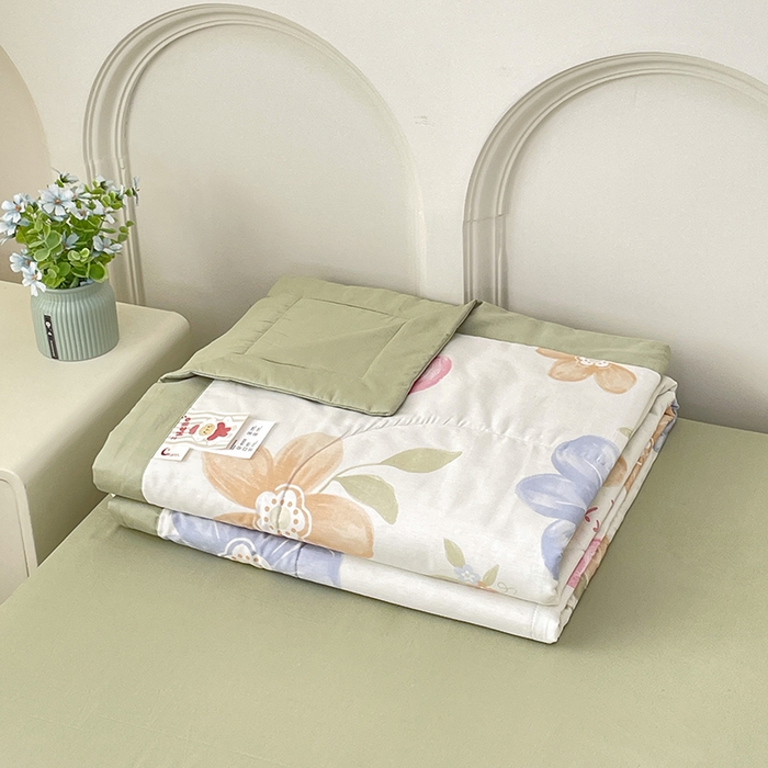 91家纺网 家纺一手货源 找家纺 梵克保罗 2025新款全棉夏被碎花卡通小清新简约纯棉夏凉被夏被四件套三件套 云锦花卉