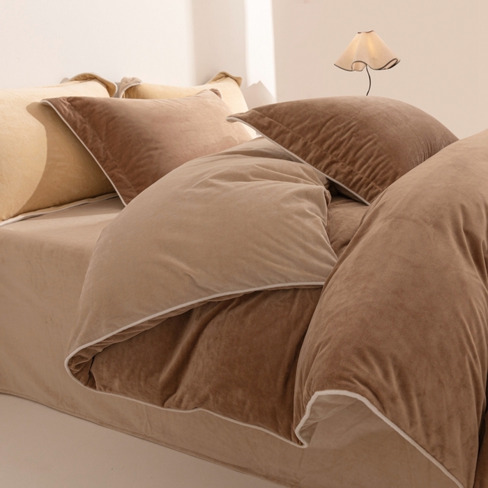 91家纺网 家纺一手货源 找家纺 （总）ONE TWO ONE 121 新品【婴儿绒四件套】2025毛毯被子四件套单件床单被套床笠珊瑚绒牛奶绒冬被法兰绒兔毛绒