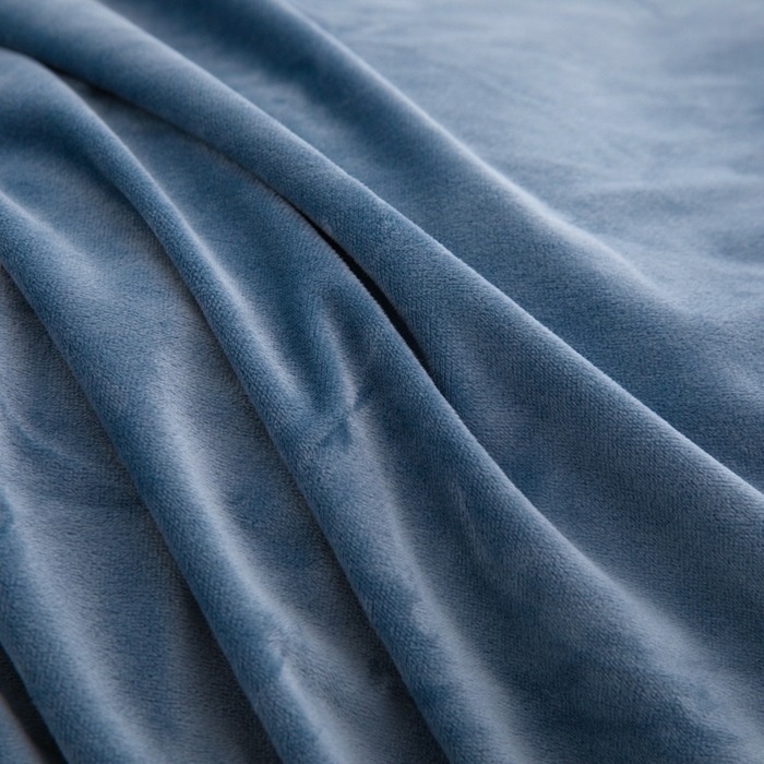 91家纺网 家纺一手货源 找家纺 ONE TWO ONE 121 新品【婴儿绒四件套】2025毛毯被子四件套单件床单被套床笠珊瑚绒牛奶绒冬被法兰绒兔毛绒 雾兰-浅蓝