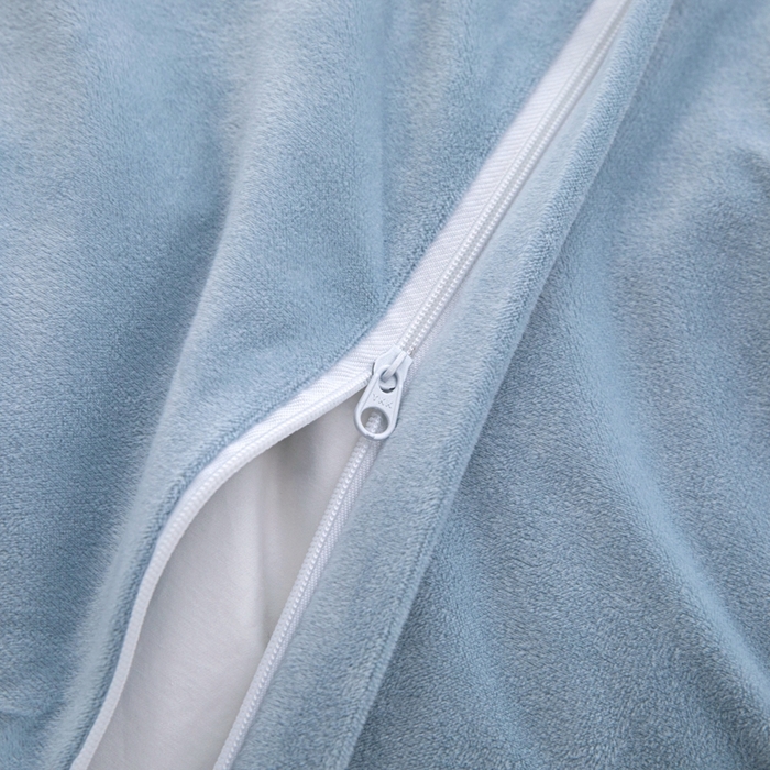 91家纺网 家纺一手货源 找家纺 ONE TWO ONE 121 新品【婴儿绒四件套】2025毛毯被子四件套单件床单被套床笠珊瑚绒牛奶绒冬被法兰绒兔毛绒 雾兰-浅蓝