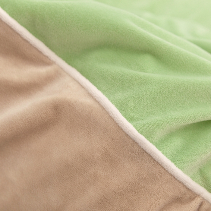 91家纺网 家纺一手货源 找家纺 ONE TWO ONE 121 新品【婴儿绒四件套】2025毛毯被子四件套单件床单被套床笠珊瑚绒牛奶绒冬被法兰绒兔毛绒 芽绿-奶咖