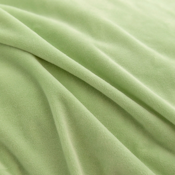 91家纺网 家纺一手货源 找家纺 ONE TWO ONE 121 新品【婴儿绒四件套】2025毛毯被子四件套单件床单被套床笠珊瑚绒牛奶绒冬被法兰绒兔毛绒 芽绿-浅灰