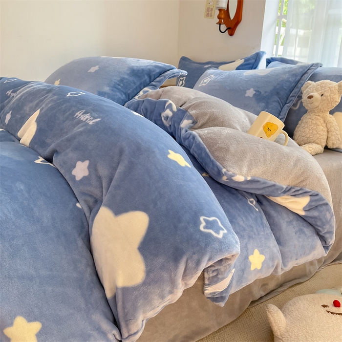 91家纺网 家纺一手货源 找家纺 （总）寻米 2025新款高克重加厚保暖牛奶绒四件套-第二批