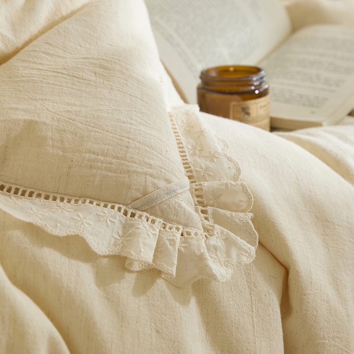 91家纺网 家纺一手货源 找家纺 （总）雅高家居 2025新款麻本纪—天然A类棉麻镂空花边舒适冬被被子被芯（此款网上控价不得低于358，378元)