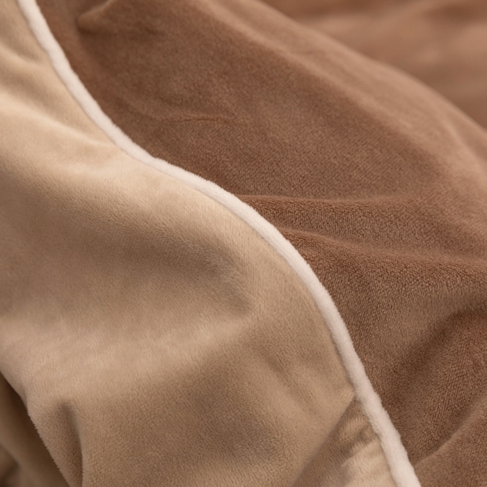 91家纺网 家纺一手货源 找家纺 ONE TWO ONE 121 新品【婴儿绒四件套】2025毛毯被子四件套单件床单被套床笠珊瑚绒牛奶绒冬被法兰绒兔毛绒 棕咖-米咖