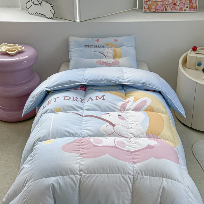 91家纺网 家纺一手货源 找家纺 （总）暖羽屋羽绒馆 2025新款鹅绒被子 儿童羽绒被芯95白鹅绒 幼儿园冬被 学生羽绒被宿舍春秋被