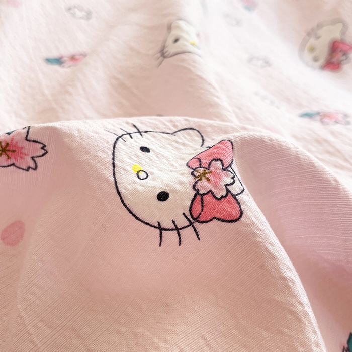 91家纺网 家纺一手货源 找家纺 港岛妹妹 2025新款韩式ins风黑边花边双层纱四件套（有买家秀） 黑花边-粉樱凯蒂