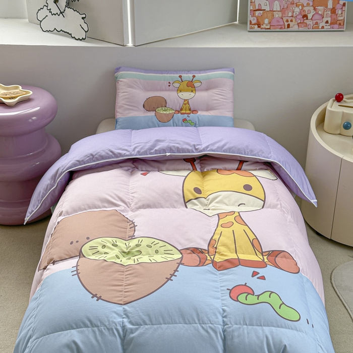 91家纺网 家纺一手货源 找家纺 暖羽屋羽绒馆 2025新款鹅绒被子 儿童羽绒被芯95白鹅绒 幼儿园冬被 学生羽绒被宿舍春秋被 水果鹿鹿