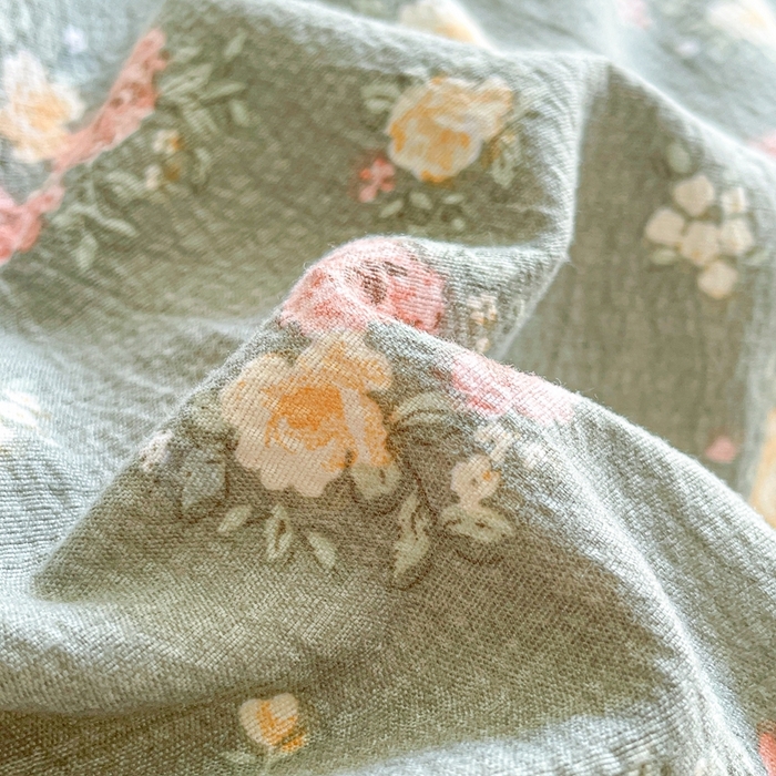 91家纺网 家纺一手货源 找家纺 海岛哥哥 2025新款韩式ins风黑边花边木棉双层纱四件套（有买家秀） 黑花边-玫瑰花海-墨绿