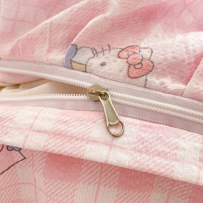 91家纺网 家纺一手货源 找家纺 海岛哥哥 2025新款韩式ins风黑边花边木棉双层纱四件套（有买家秀） 黑花边-甜蜜电话-粉