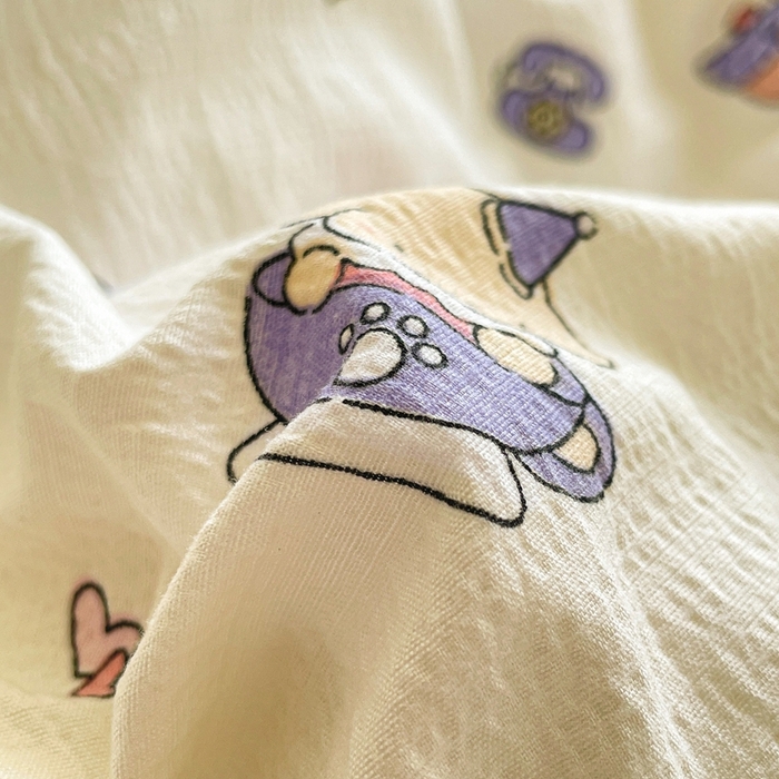 91家纺网 家纺一手货源 找家纺 海岛哥哥 2025新款韩式ins风黑边花边木棉双层纱四件套（有买家秀） 黑花边-海盐宝宝