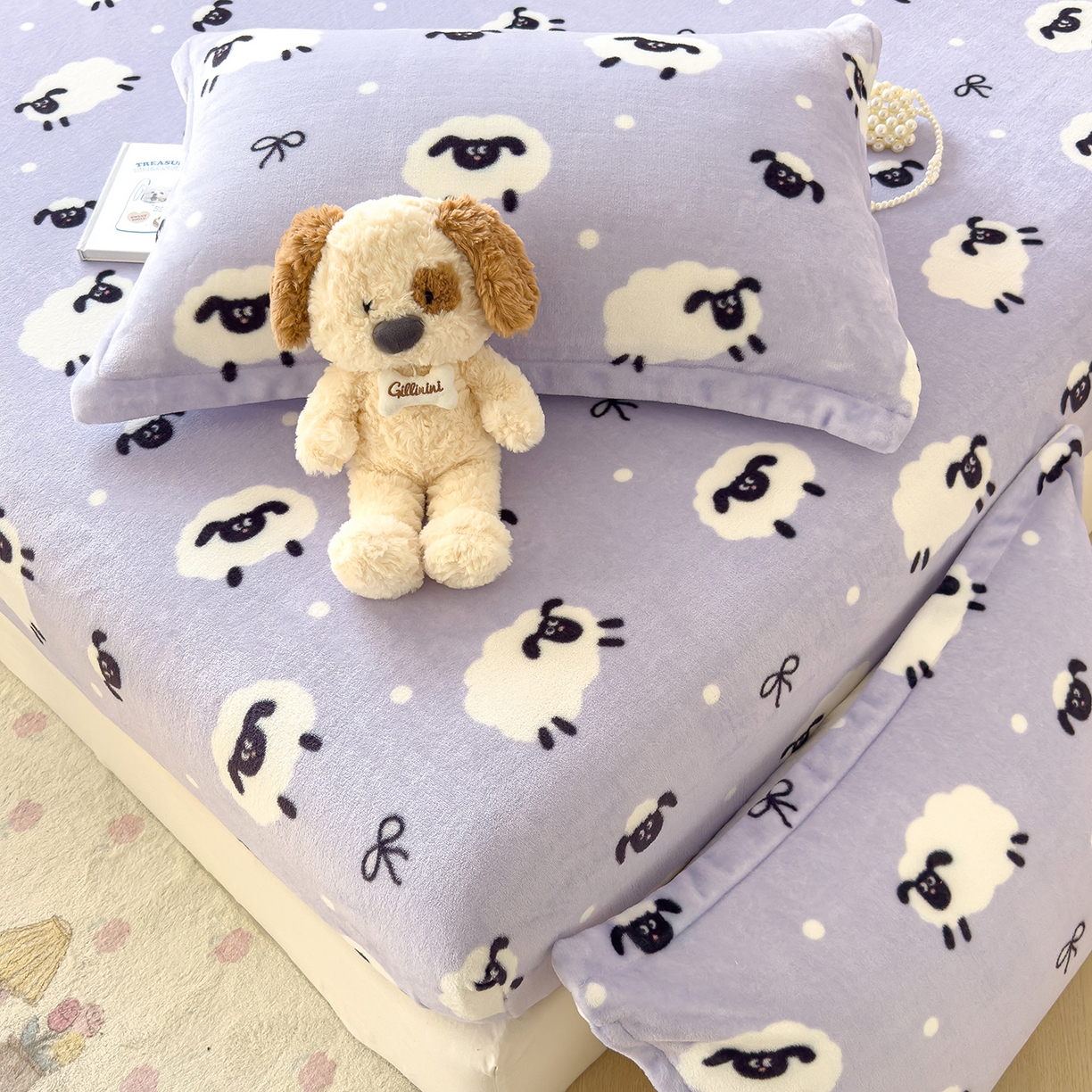 91家纺网 家纺一手货源 找家纺 久云居 2025新款高克重牛奶绒床笠 绵阳牧场