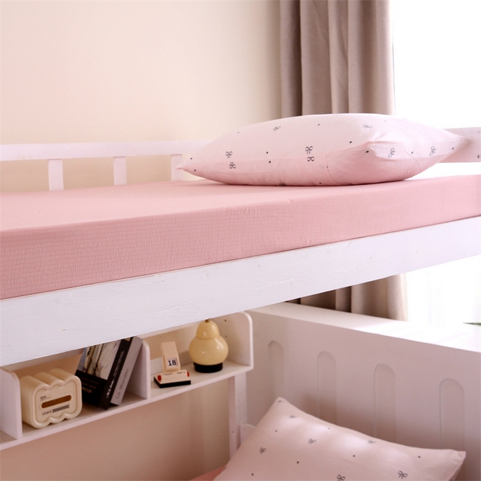 91家纺网 家纺一手货源 找家纺 梵克保罗 2025春夏新款双层纱学生宿舍床单款三件套六件套大礼包学生季 蝴蝶结