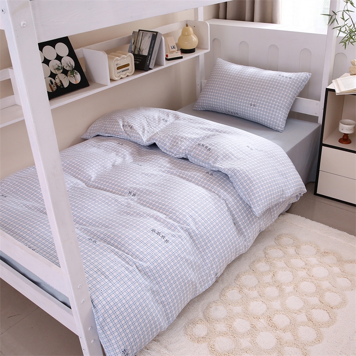 91家纺网 家纺一手货源 找家纺 （总）梵克保罗 2025春夏新款双层纱学生宿舍床单款三件套六件套大礼包学生季