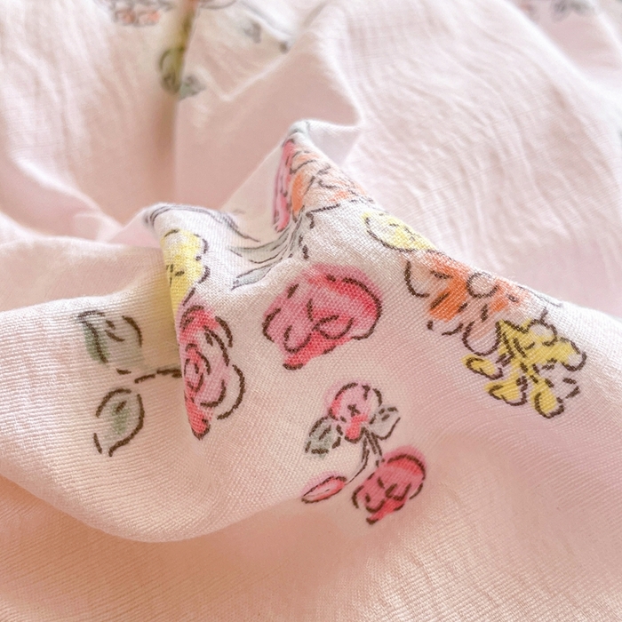 91家纺网 家纺一手货源 找家纺 海岛哥哥 2025新款韩式ins风黑边花边木棉双层纱四件套（有买家秀） 黑花边-甜心香草