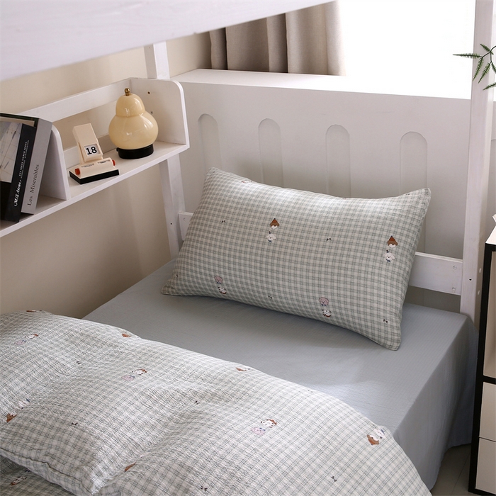 91家纺网 家纺一手货源 找家纺 梵克保罗 2025春夏新款双层纱学生宿舍床单款三件套六件套大礼包学生季 英俊