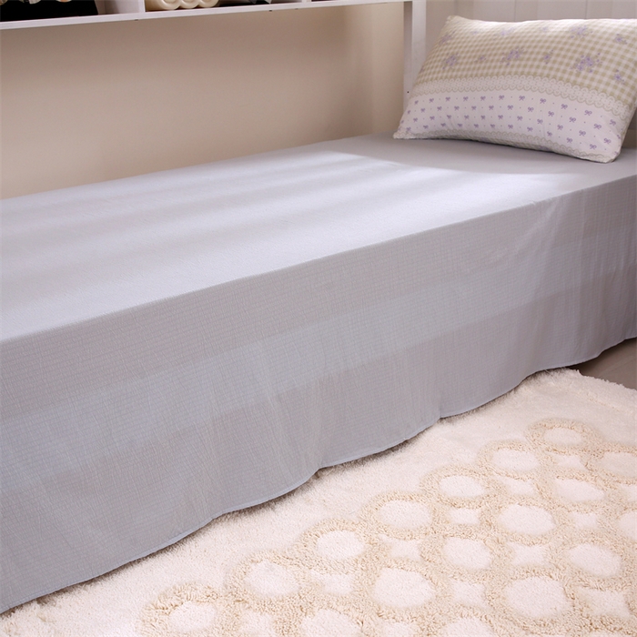 91家纺网 家纺一手货源 找家纺 梵克保罗 2025春夏新款双层纱学生宿舍床单款三件套六件套大礼包学生季 绿色心情