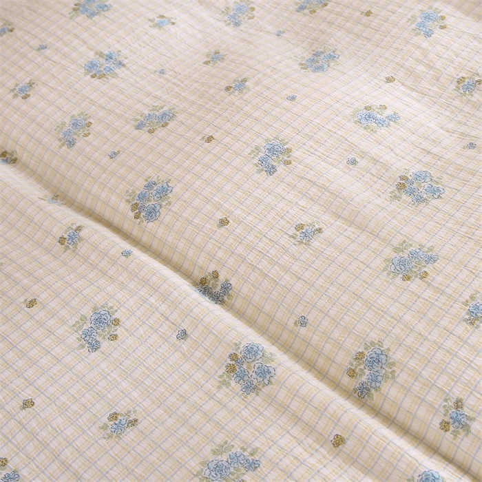 91家纺网 家纺一手货源 找家纺 梵克保罗 2025春夏新款双层纱学生宿舍床单款三件套六件套大礼包学生季 蓝色海岸