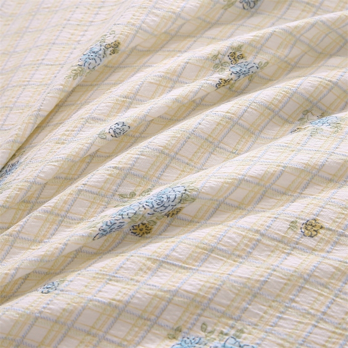 91家纺网 家纺一手货源 找家纺 梵克保罗 2025春夏新款双层纱学生宿舍床单款三件套六件套大礼包学生季 蓝色海岸