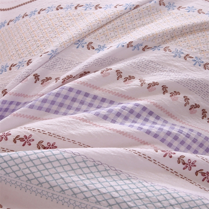 91家纺网 家纺一手货源 找家纺 梵克保罗 2025春夏新款双层纱学生宿舍床单款三件套六件套大礼包学生季 金榜题名条纹