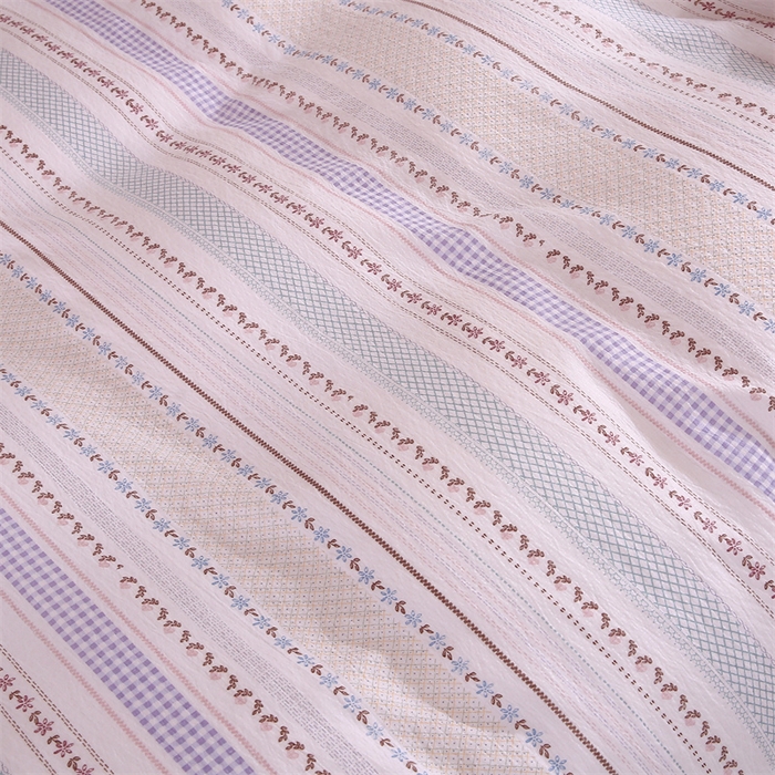 91家纺网 家纺一手货源 找家纺 梵克保罗 2025春夏新款双层纱学生宿舍床单款三件套六件套大礼包学生季 金榜题名条纹