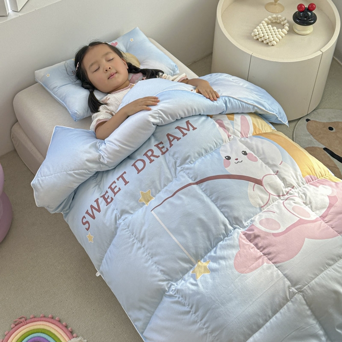 91家纺网 家纺一手货源 找家纺 （总）暖羽屋羽绒馆 2025新款鹅绒被子 儿童羽绒被芯95白鹅绒 幼儿园冬被 学生羽绒被宿舍春秋被